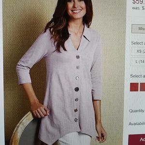 Soft Surroundings Danielle Button Top